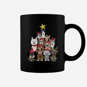 Merry Dogmas Cute Dog Xmas Christmas Tree Sweatshirt Coffee Mug | Crazezy