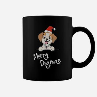 Merry Dogmas | Funny Christmas Outfit For Dog Lover | Puppy Coffee Mug | Crazezy
