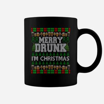 Merry Drunk I'm Christmas Beer Drinking Ugly Xmas Sweatshirt Coffee Mug | Crazezy CA