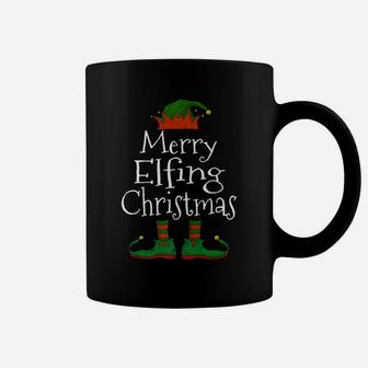 Merry Elfing Christmas Elf Family Matching Funny Christmas Coffee Mug | Crazezy