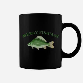 Merry Fishmas Fishing Christmas Fish Funny Gift Coffee Mug | Crazezy UK