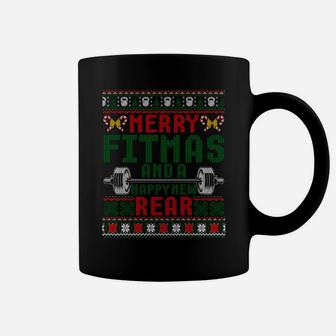Merry Fitmas And A Happy New Rear Christmas Fitness Workout Sweatshirt Coffee Mug | Crazezy
