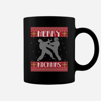 Merry Kickmas Karate Martial Arts Ugly Christmas Sweater Sweatshirt Coffee Mug | Crazezy