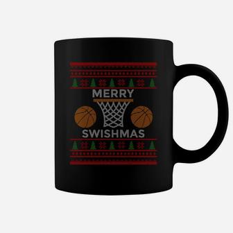 Merry Swishmas Basketball Funny Cool Boy Christmas Gift Coffee Mug | Crazezy DE