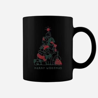 Merry Woofmas Funny Dogs Christmas Tree Xmas Gift Sweatshirt Coffee Mug | Crazezy DE