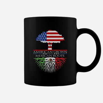 Mexican Roots American Grown Tree Flag Usa Mexico Coffee Mug | Crazezy