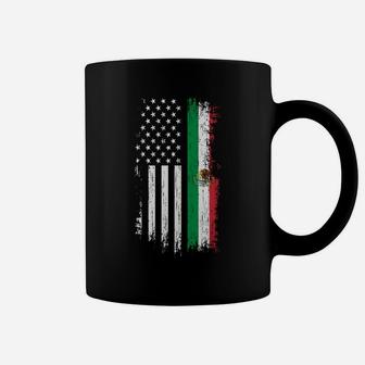 Mexico Usa Grown Roots - Mexican American Flag Coffee Mug | Crazezy CA