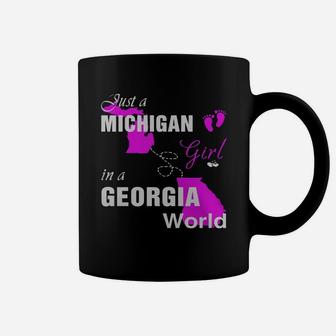 Michigan Girl In Georgia Shirts,michigan Girl Tshirt,georgia Girl T-shirt,georgia Girl Tshirt,michigan Girl In Georgia Shirts,georgia Girl Hoodie Coffee Mug - Thegiftio UK