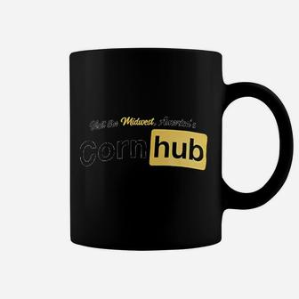 Midwest Americas Cornhub Funny Corn Hub Bachelor Party Inappropriate Coffee Mug | Crazezy CA