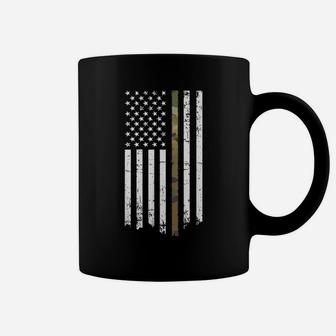 Military Multi Camo Camouflage Usa Flag Tee Coffee Mug | Crazezy