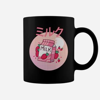 Milk Shake Carton Funny Japanese Kawaii Strawberry Retro 90S Coffee Mug | Crazezy UK