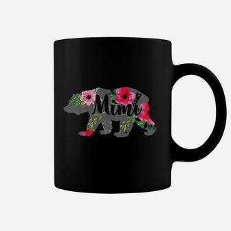 Mimi Mama Bear Grandma Gift Floral Coffee Mug | Crazezy