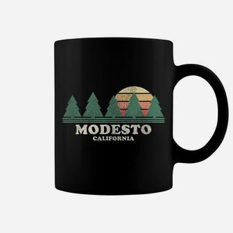 Modesto Ca Vintage Throwback Tee Retro 70S Design Coffee Mug | Crazezy DE