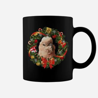 Moluccan Cockatoo Parrot Christmas Wreath Coffee Mug | Crazezy UK