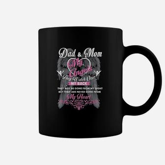 Mom And Dad In Heaven Forever My Angels Memorial Of Parents Coffee Mug | Crazezy CA