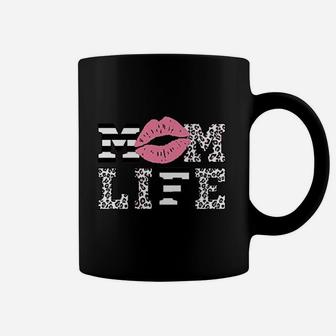 Mom Life Women Leopard Lips Coffee Mug | Crazezy