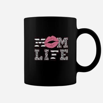 Mom Life Women Leopard Lips Coffee Mug | Crazezy