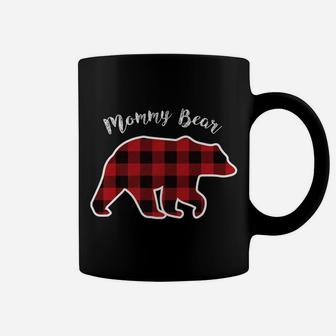 Mommy Bear | Women Red Plaid Christmas Pajama Family Gift Coffee Mug | Crazezy DE