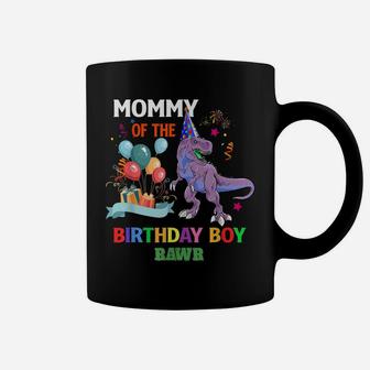 Mommy Of The Birthday Boy Shirt Dinosaur Raptor Funny Coffee Mug | Crazezy DE