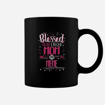 Moms Meme Blessed Mom And Meme Coffee Mug - Thegiftio