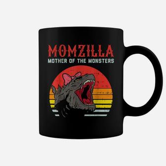 Momzilla Mother Of Monsters Ribbon Retro Mama Step Mom Gift Coffee Mug | Crazezy