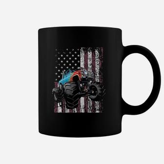 Monster Truck American Flag Coffee Mug | Crazezy