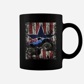 Monster Truck American Flag Extreme Distress Coffee Mug | Crazezy