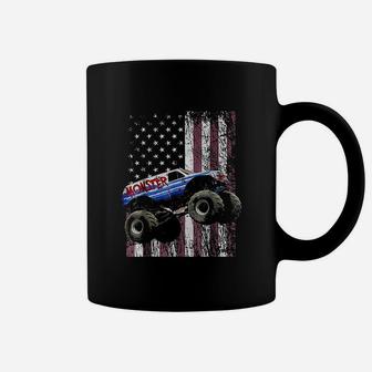 Monster Truck American Flag Racing Coffee Mug | Crazezy CA