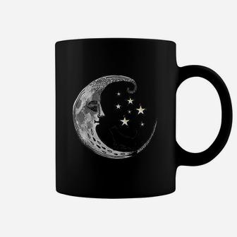 Moon And Stars With Black Cat Coffee Mug | Crazezy