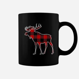 Moose Red Buffalo Plaid Deer Elk Matching Coffee Mug | Crazezy DE