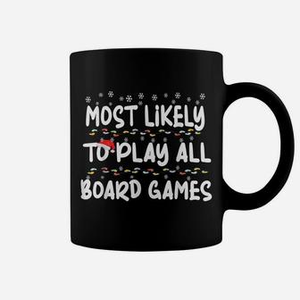 Most Likely To Christmas Santa Hat Tee Funny Matching Family Coffee Mug | Crazezy