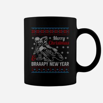 Motocross Dirt Bike Braaapy New Year Ugly Christmas Sweater Sweatshirt Coffee Mug | Crazezy