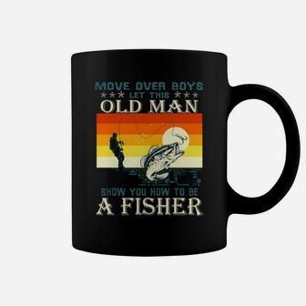 Move Over Boys Let This Old Man Show You How To Be A Fighter Vintage Coffee Mug - Monsterry DE