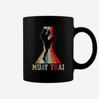 Muay Thai Kickboxing Thai Boxing Retro Gift Coffee Mug | Crazezy
