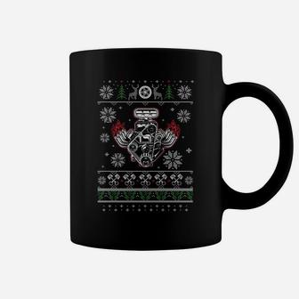 Muscle Car V8 Engine Lovers Ugly Christmas T-Sweatshirt Desi Coffee Mug | Crazezy UK