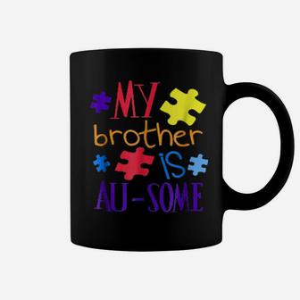My Brother Is Ausome Autism Awareness Puzzle Coffee Mug - Monsterry