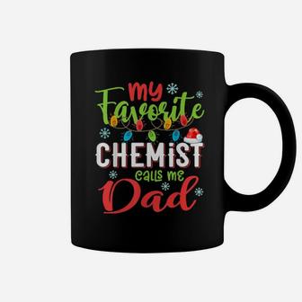 My Favorite Chemist Calls Me Dad Xmas Light Coffee Mug - Monsterry