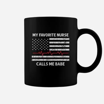 My Favorite Nurse Calls Me Babe Gift For Boyfriend Husband Coffee Mug | Crazezy DE