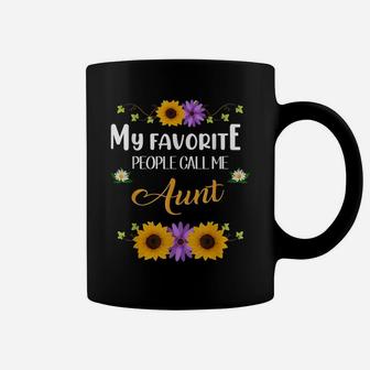 My Favorite People Call Me Aunt Shirt Mothers Day Gifts Coffee Mug | Crazezy
