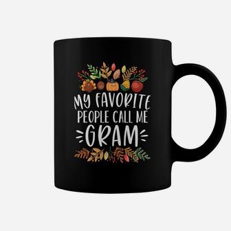 My Favorite People Call Me Gram Thanksgiving Christmas Gift Coffee Mug | Crazezy UK