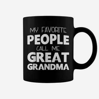 My Favorite People Call Me Great Grandma Gift Christmas Coffee Mug | Crazezy