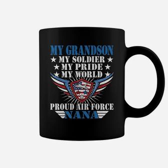 My Grandson Is A Soldier Airman Proud Air Force Nana Gift Coffee Mug | Crazezy