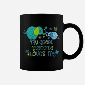 My Great Grandma Loves Me Cute Elephants Coffee Mug - Thegiftio UK