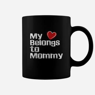 My Heart Belongs To Mommy Frontside Coffee Mug - Thegiftio UK