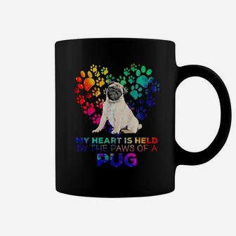My Heart Is Held By The Paws Of A Pug Coffee Mug - Monsterry