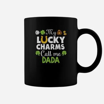 My Lucky Charms Call Me Dada Shamrock St Patrick Horseshoe Coffee Mug - Monsterry