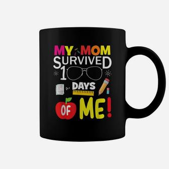 My Mom Survived 100 Days Of Me, 100 School Days Gift Coffee Mug | Crazezy