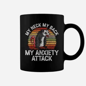 My Neck My Back My Anxiety Attack Opossum Sunset Vintage Coffee Mug | Crazezy CA