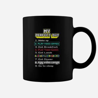 My Perfect Day Play Video Games Coffee Mug | Crazezy CA