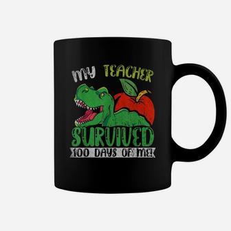 My Teacher Survived 100 Days Of Me 100 Days Of School Coffee Mug - Seseable